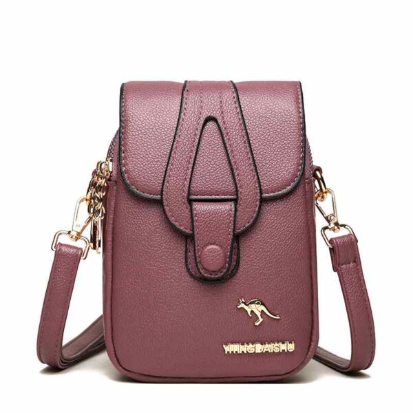 Mobile Phone Shoulder Messenger Bag: Crossbody, Soft Leather, Versatile - Image 2